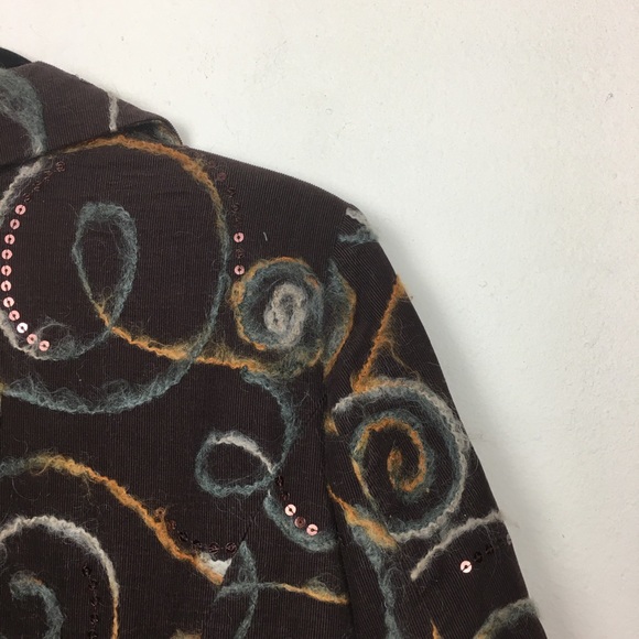 Bentley A Vintage brown Swirl button corduroy coat - Picture 5 of 8